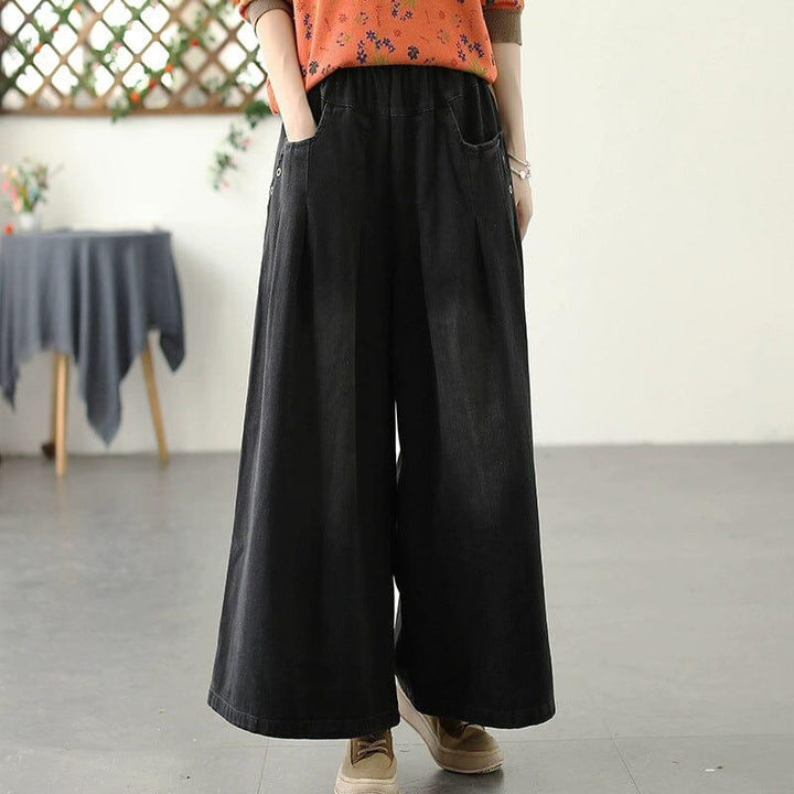 Autumn Casual Style Loose Wide Leg jeans - ZYLIRA