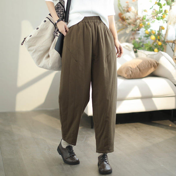 Autumn Minimalist Casual Cotton Solid Loose Pants - ZYLIRA