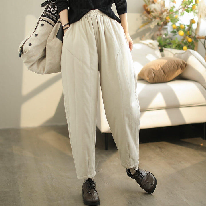 Autumn Minimalist Casual Cotton Solid Loose Pants - ZYLIRA