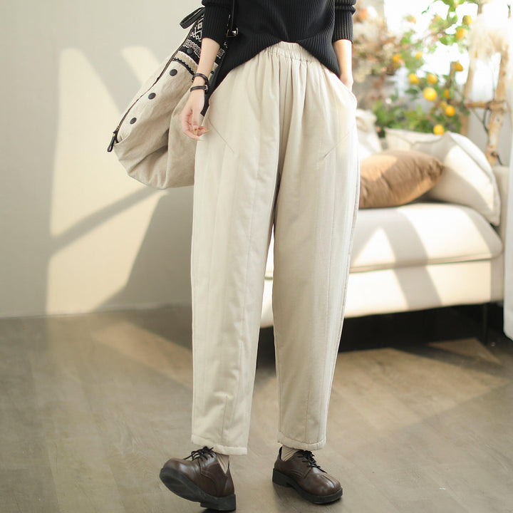 Autumn Minimalist Casual Cotton Solid Loose Pants - ZYLIRA