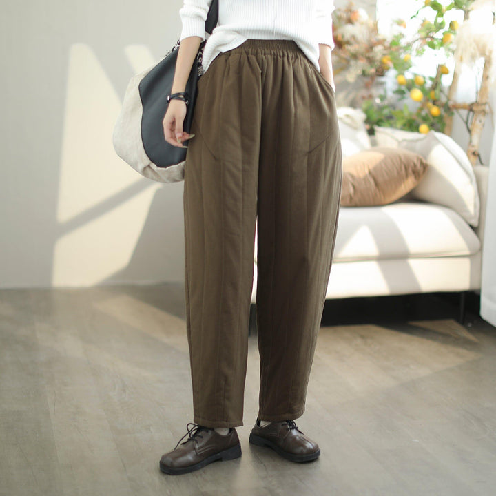 Autumn Minimalist Casual Cotton Solid Loose Pants - ZYLIRA