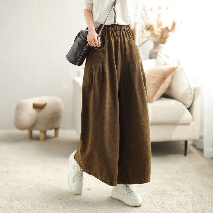 Autumn Minimalist Casual Wide Leg Pants - ZYLIRA