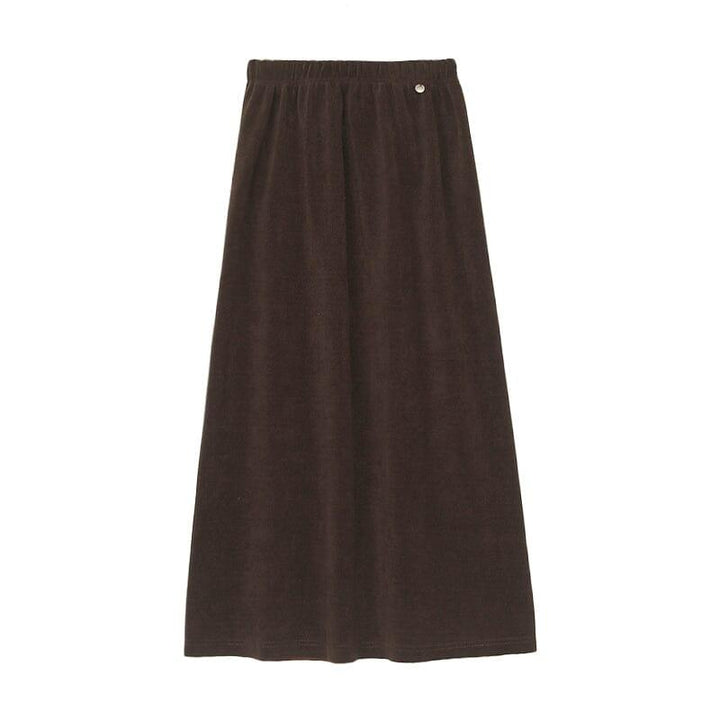 Autumn Minimalist Corduroy Casual A-Line Skirt - ZYLIRA