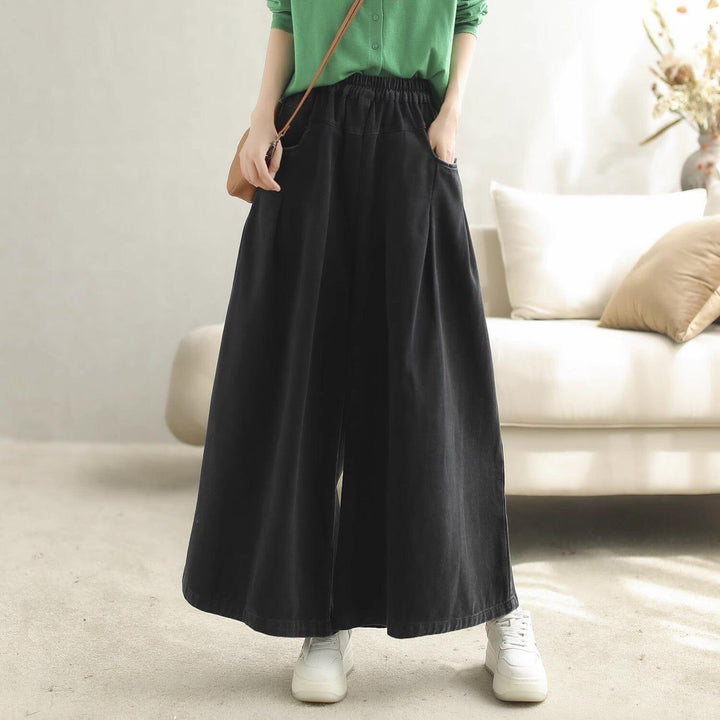 Autumn Spring Loose Cotton Solid Casual Pants - ZYLIRA