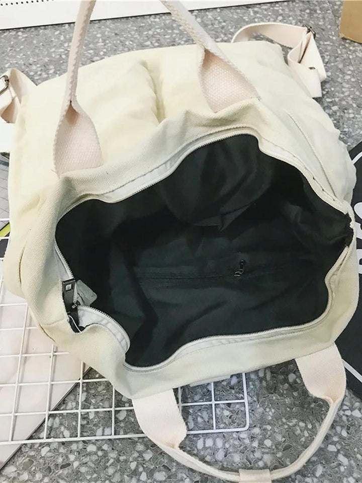 Unisex Solid Color School Bag Backpack - ZYLIRA