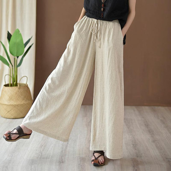 Spring Summer Women Linen Casual Pants - ZYLIRA