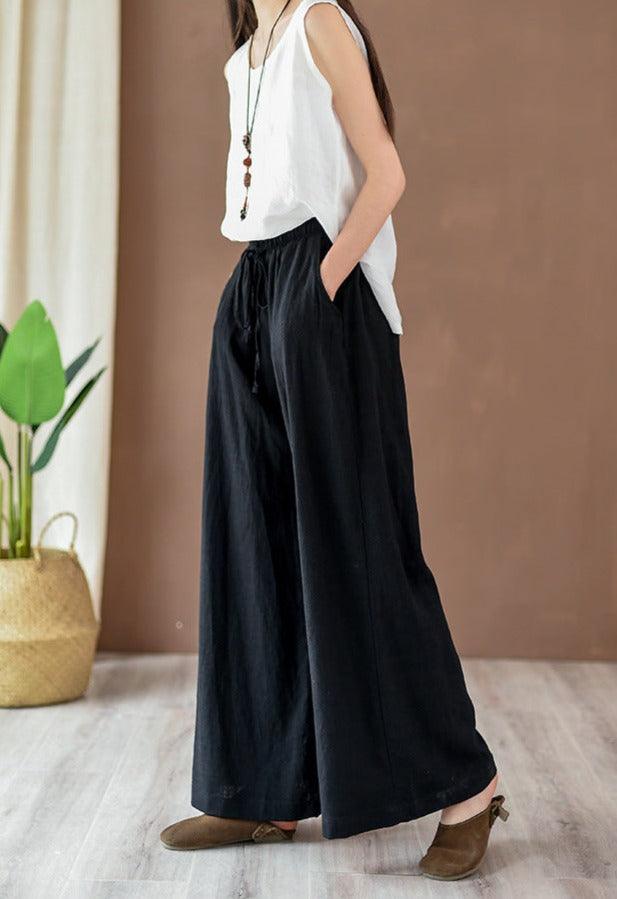 Spring Summer Women Linen Casual Pants - ZYLIRA