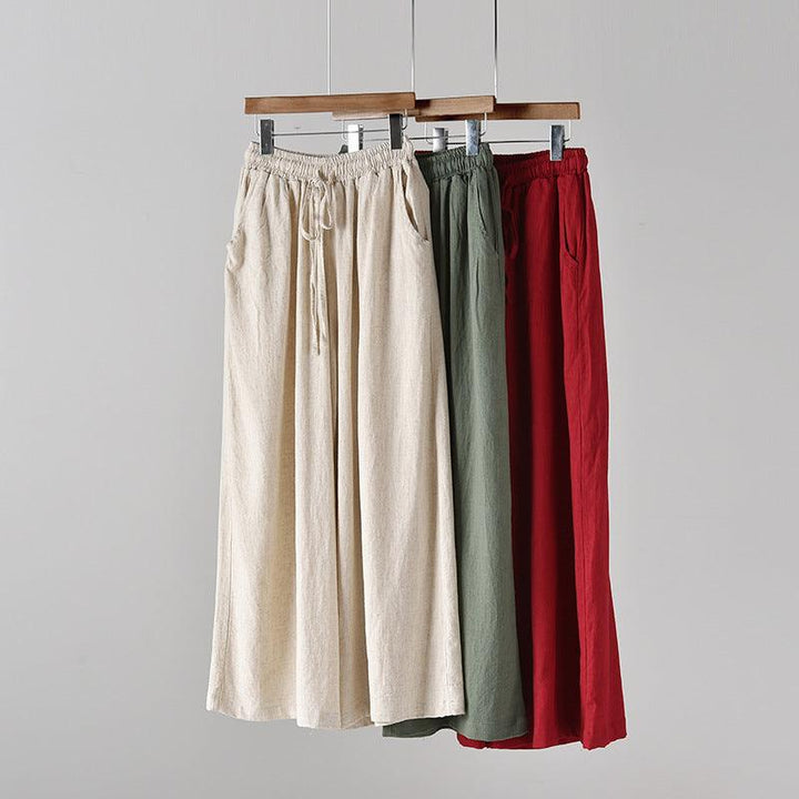 Spring Summer Women Linen Casual Pants - ZYLIRA