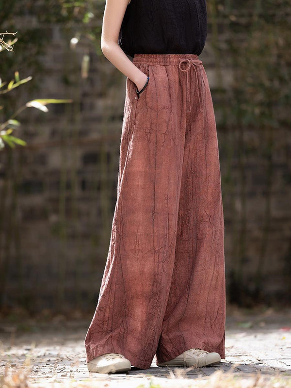 Spring Summer Women Retro Linen Casual Pants - ZYLIRA