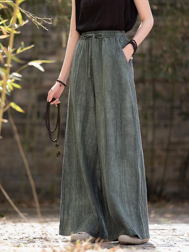 Spring Summer Women Retro Linen Casual Pants - ZYLIRA