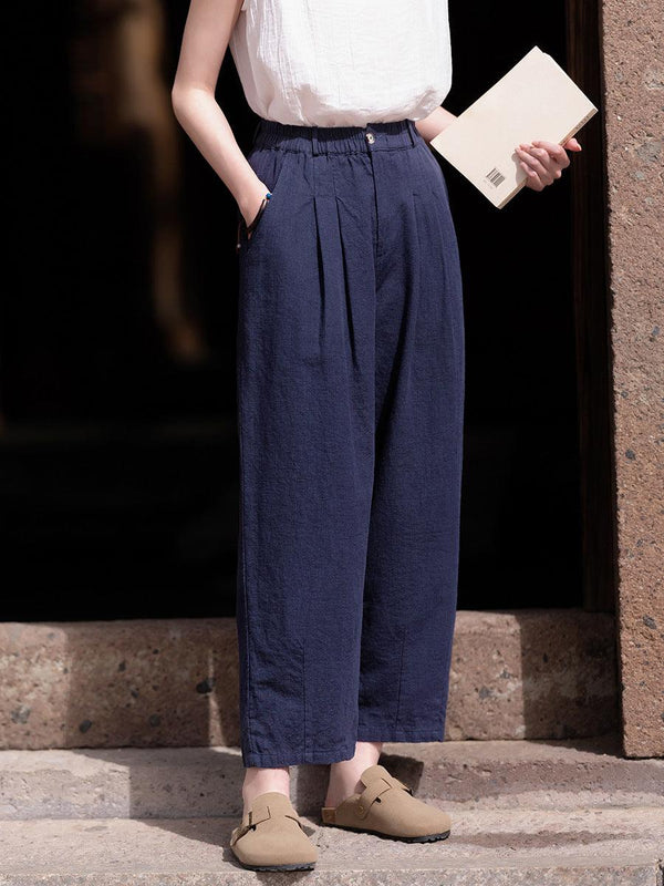 Women Summer Linen Casual Harem Pants - ZYLIRA