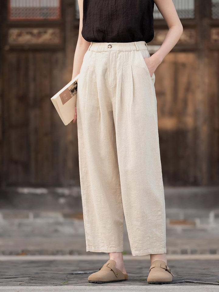 Women Summer Linen Casual Harem Pants - ZYLIRA