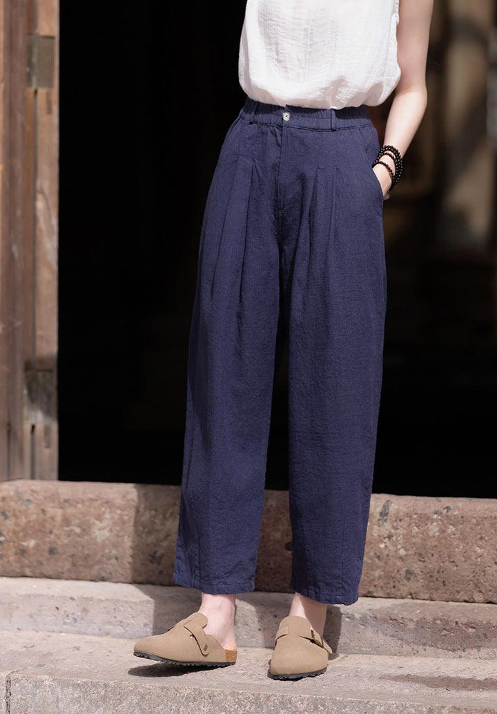 Women Summer Linen Casual Harem Pants - ZYLIRA