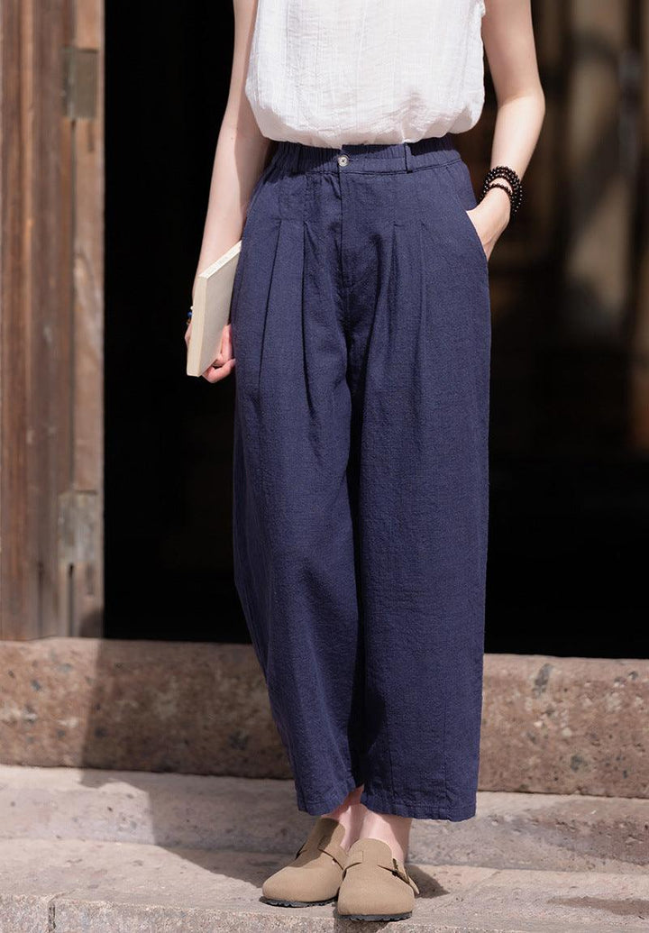 Women Summer Linen Casual Harem Pants - ZYLIRA