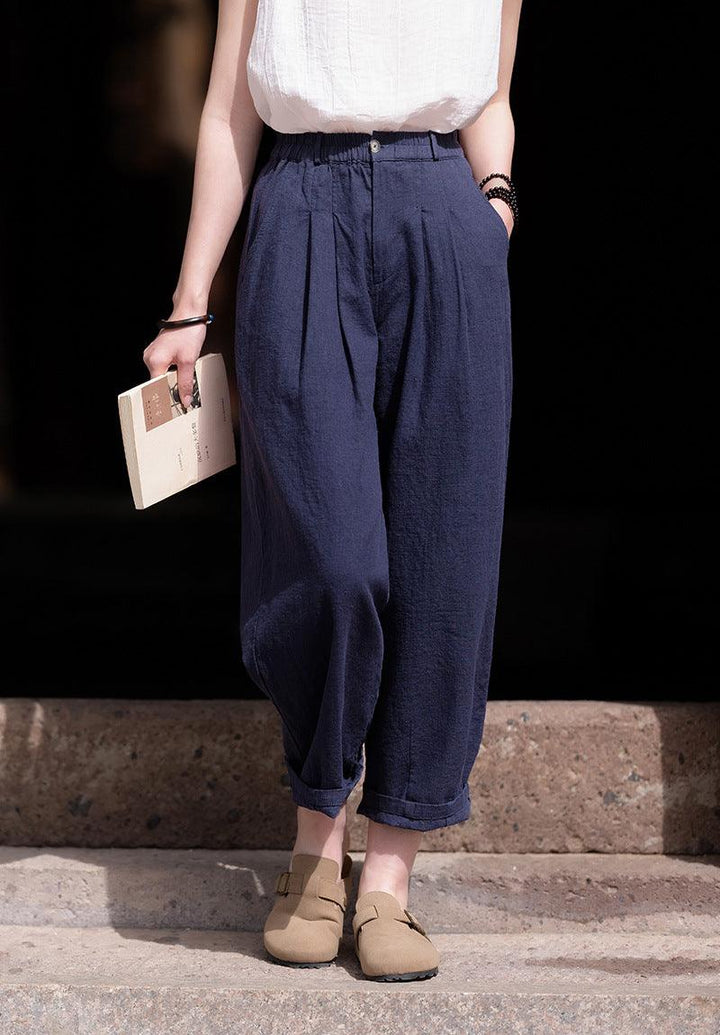 Women Summer Linen Casual Harem Pants - ZYLIRA