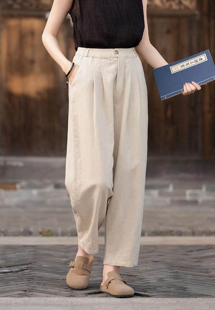 Women Summer Linen Casual Harem Pants - ZYLIRA