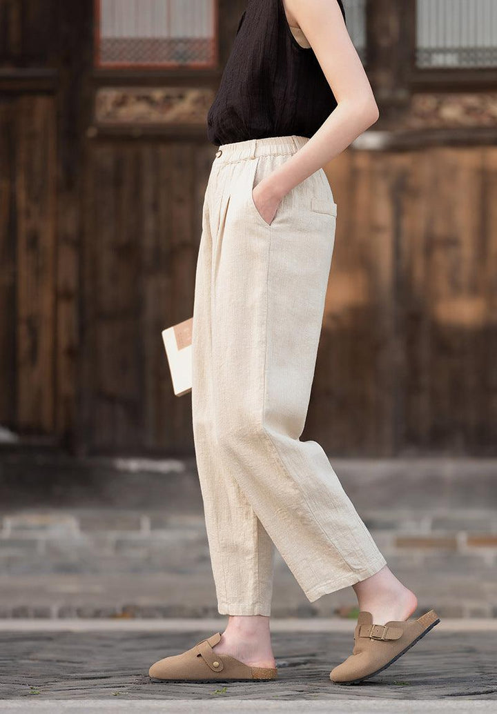 Women Summer Linen Casual Harem Pants - ZYLIRA