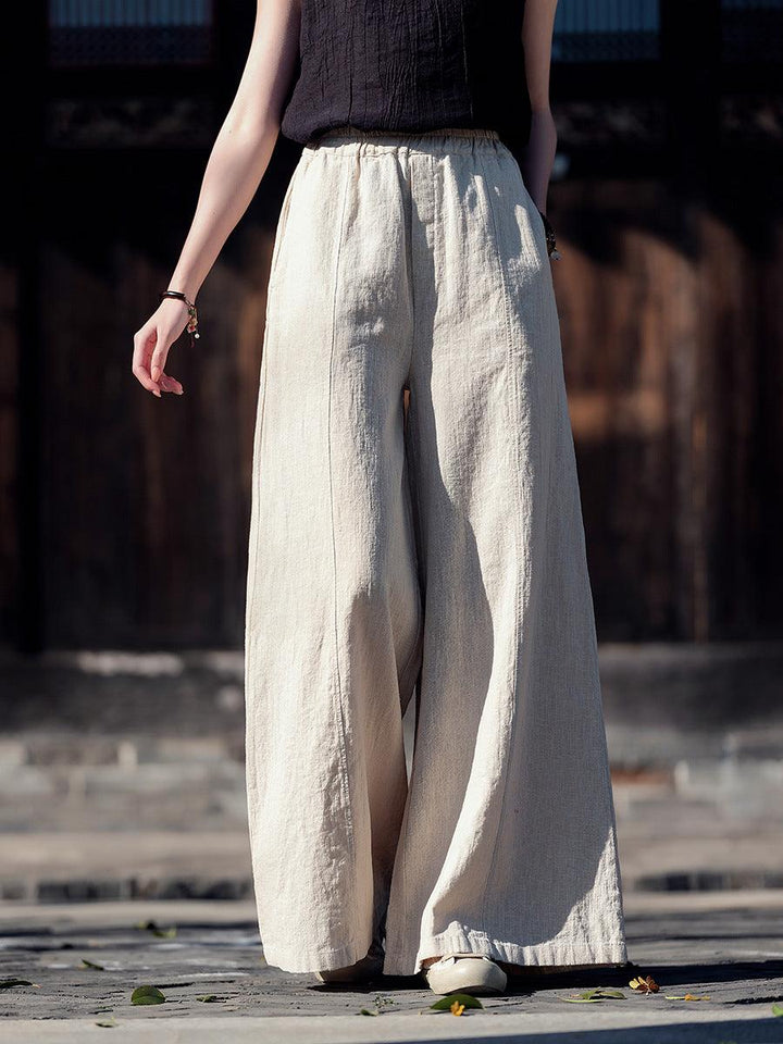 Women Summer Linen Casual Retro Loose Pants - ZYLIRA