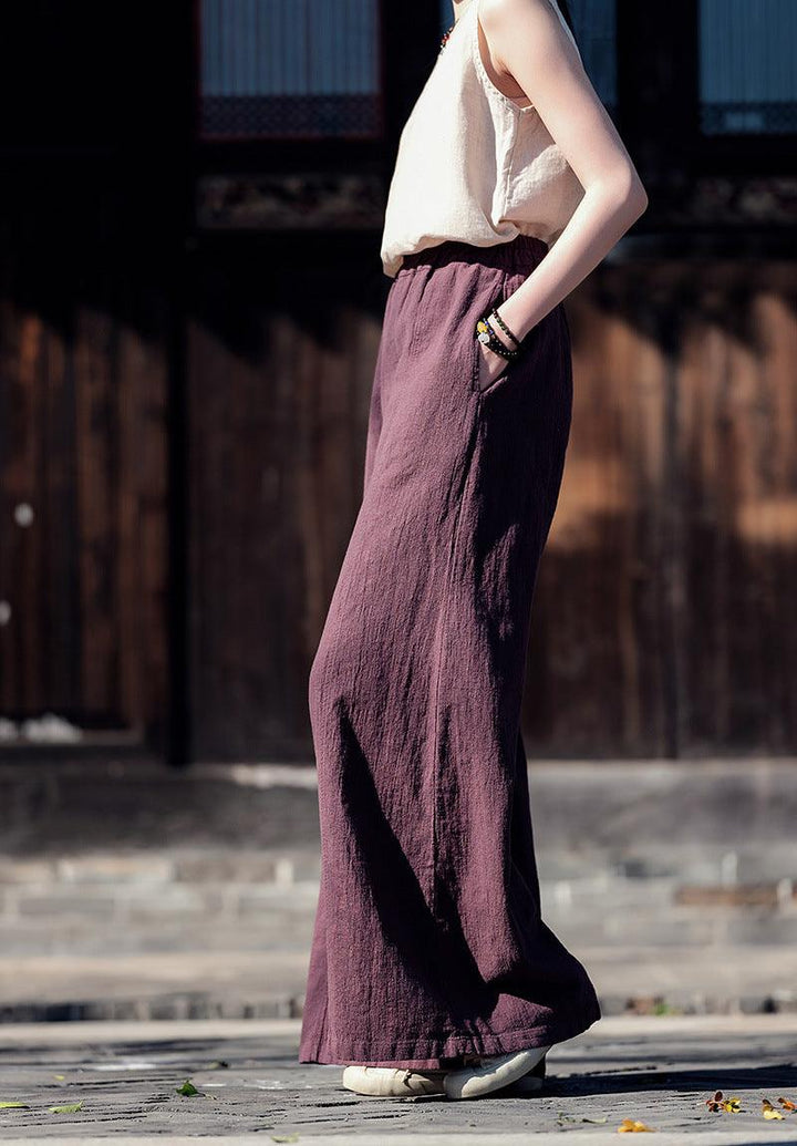 Women Summer Linen Casual Retro Loose Pants - ZYLIRA