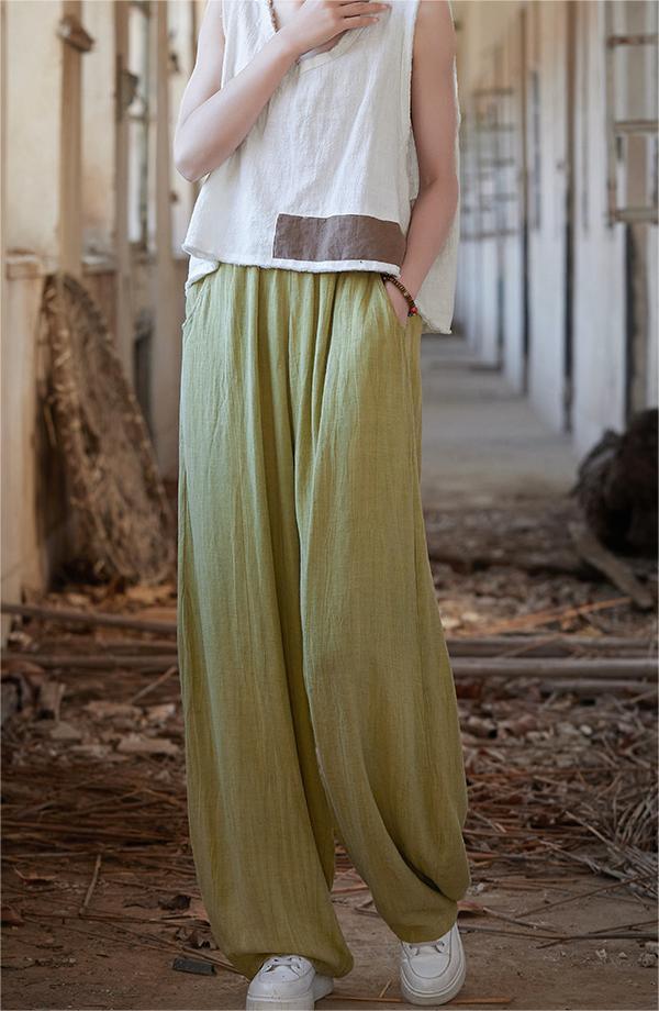 Women Summer Linen Casual Pants - ZYLIRA