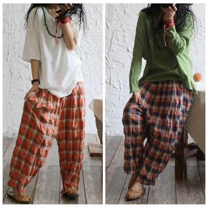 Women Loose Cotton Linen Pants - ZYLIRA