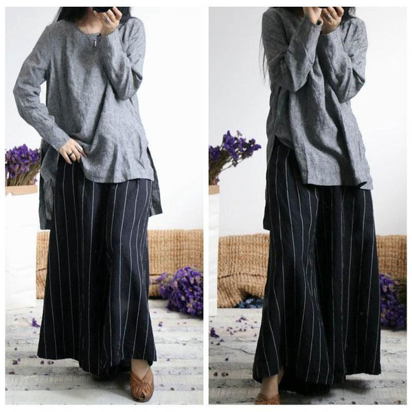 Women Summer Retro Casual Linen Pants - ZYLIRA