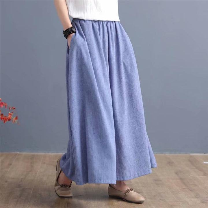 Zylira Summer Ramie Women Wide Leg Pants - ZYLIRA