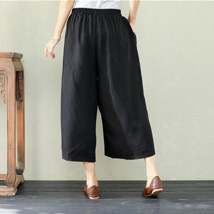 Zylira Summer Retro Loose Wide Leg Pants - ZYLIRA