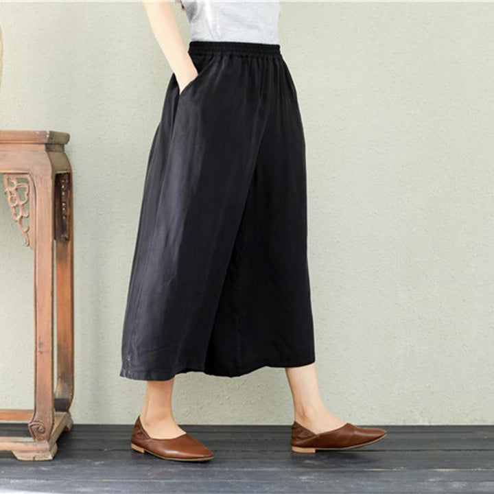 Zylira Summer Retro Loose Wide Leg Pants - ZYLIRA