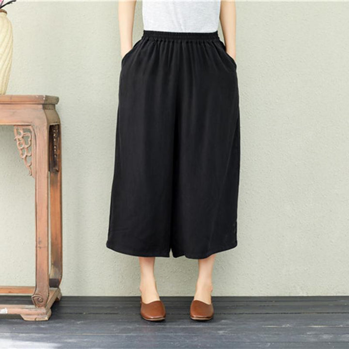 Zylira Summer Retro Loose Wide Leg Pants - ZYLIRA