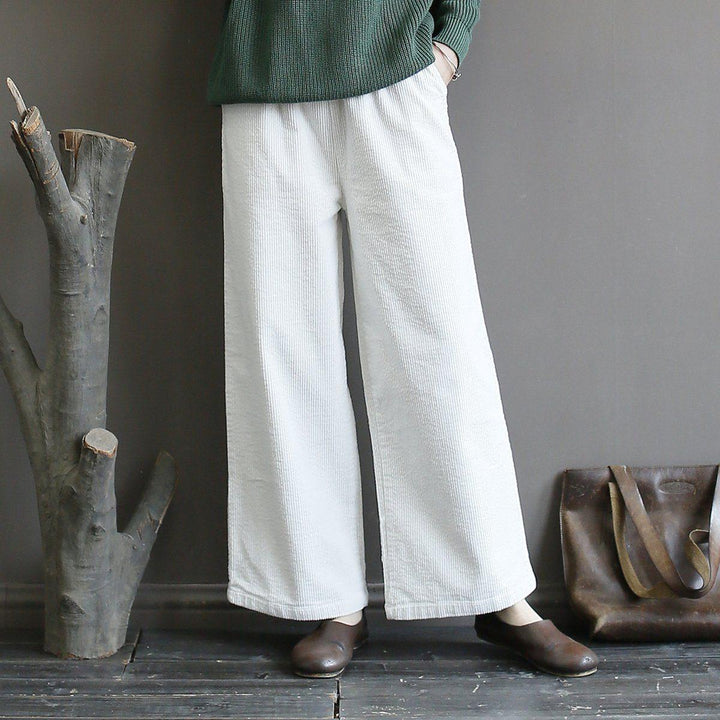 Corduroy Casual Wide Leg Pants Spring - ZYLIRA