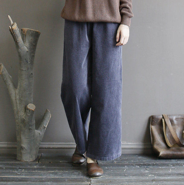 Corduroy Casual Wide Leg Pants Spring - ZYLIRA