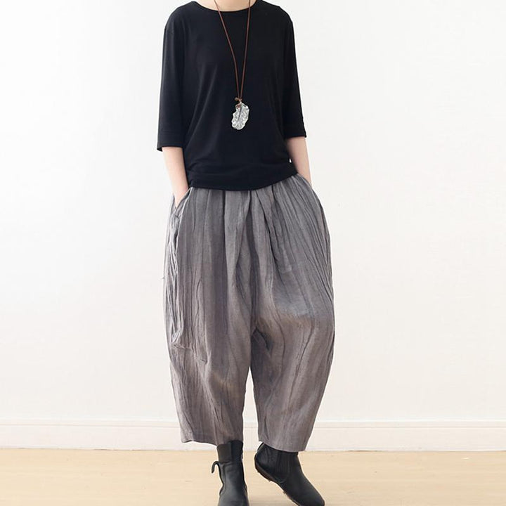 Cotton And Linen Lantern Wide-leg Pants - ZYLIRA