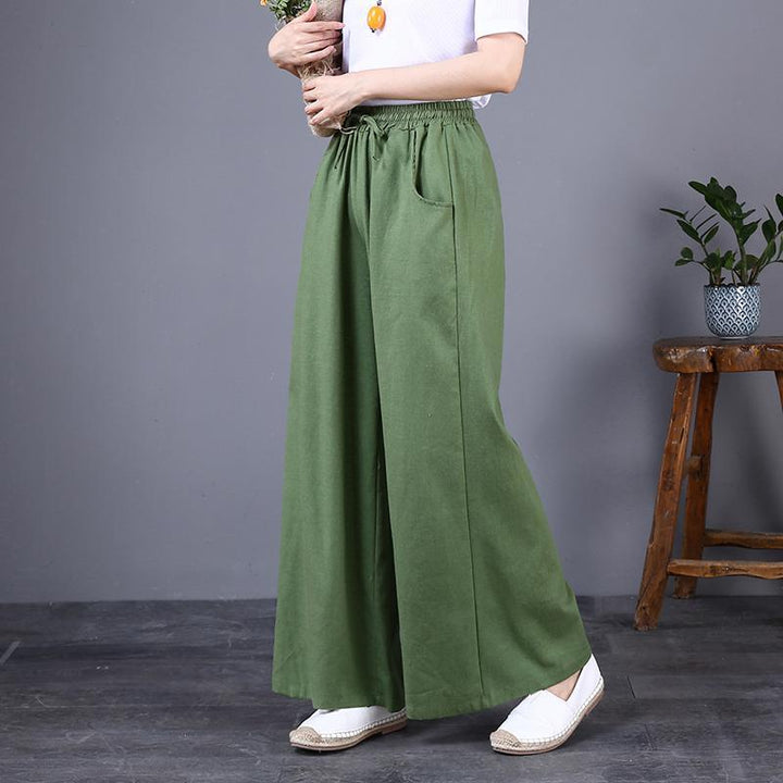 Plus Size Loose Linen Wide-leg Pants - ZYLIRA