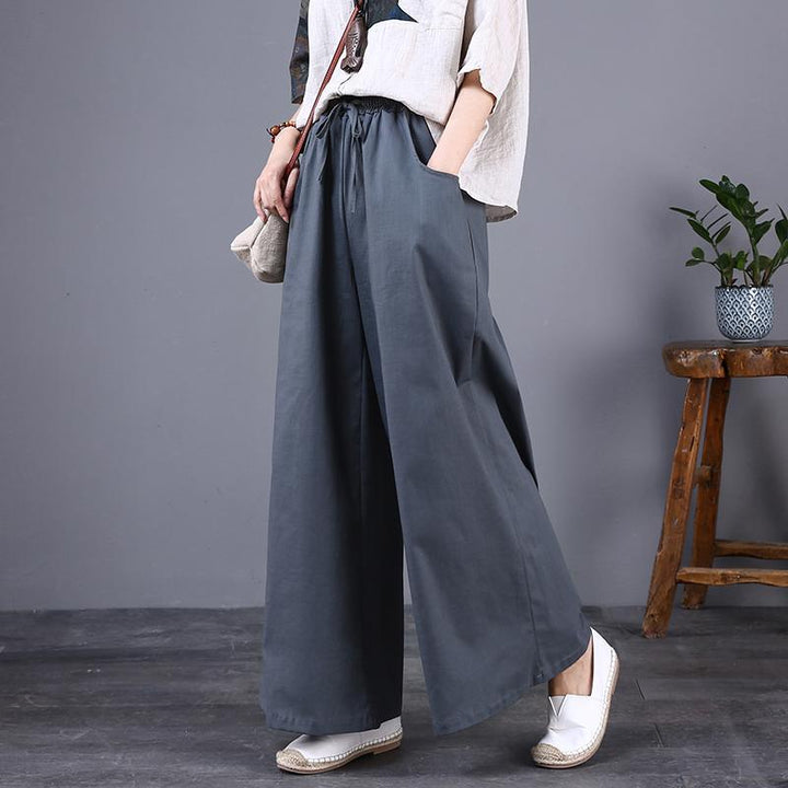 Plus Size Loose Linen Wide-leg Pants - ZYLIRA