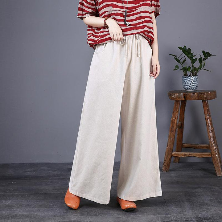 Plus Size Loose Linen Wide-leg Pants - ZYLIRA