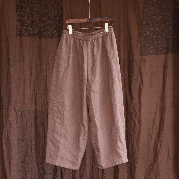 Cotton Linen Casual Wide-Leg Loose Women Pants - ZYLIRA