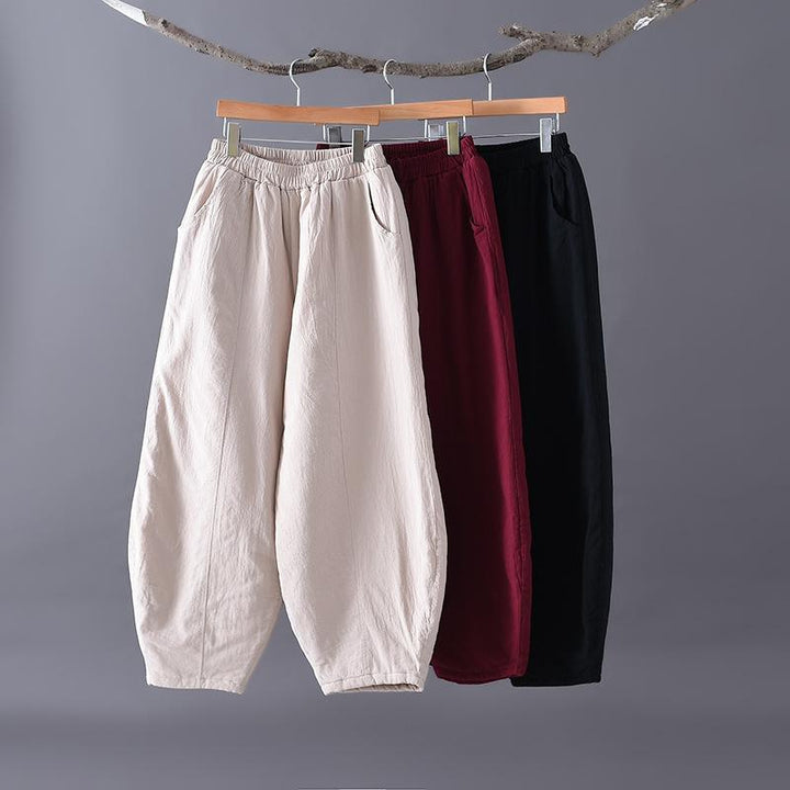 Cotton Linen Winter Warm Pants - ZYLIRA