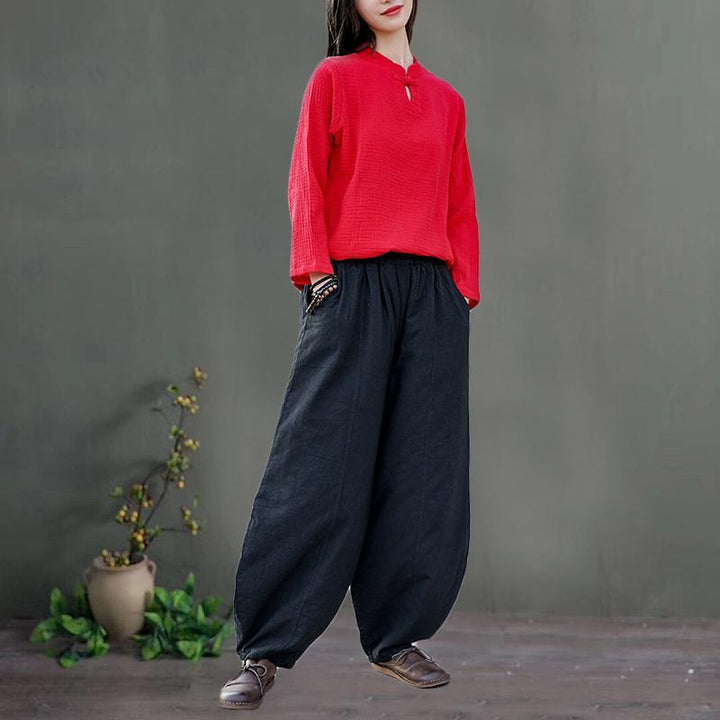 Cotton Linen Winter Warm Pants - ZYLIRA