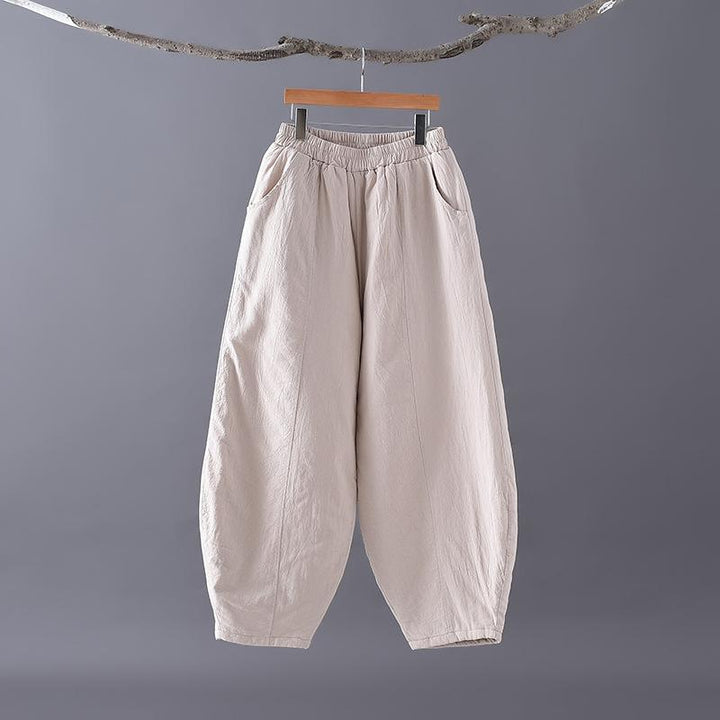 Cotton Linen Winter Warm Pants - ZYLIRA