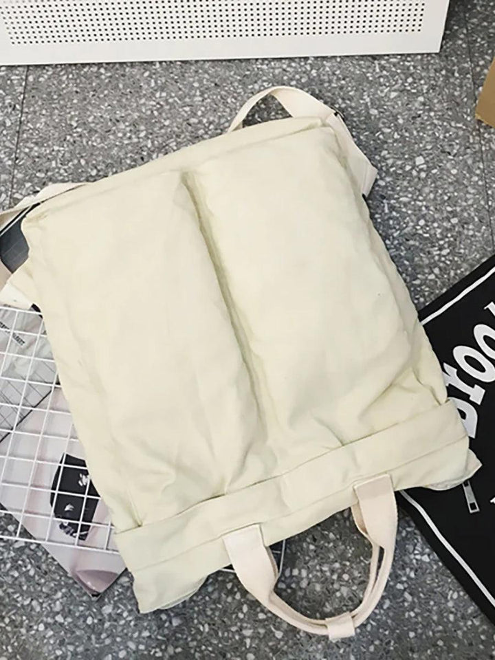 Unisex Solid Color School Bag Backpack - ZYLIRA