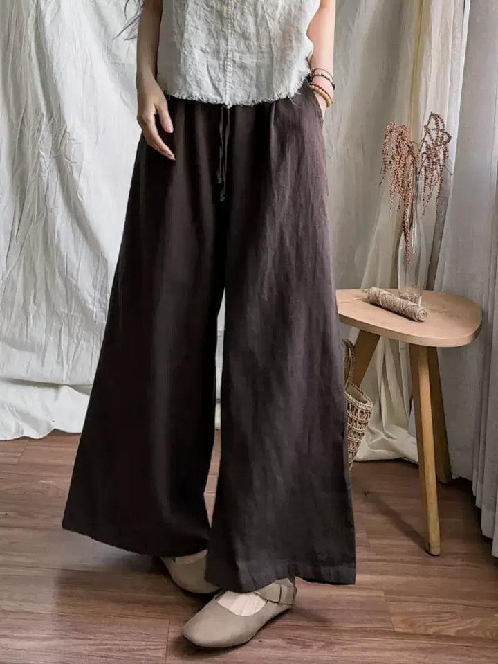 Zylira Women Dark Brown Trendy High- Waist Pants - ZYLIRA