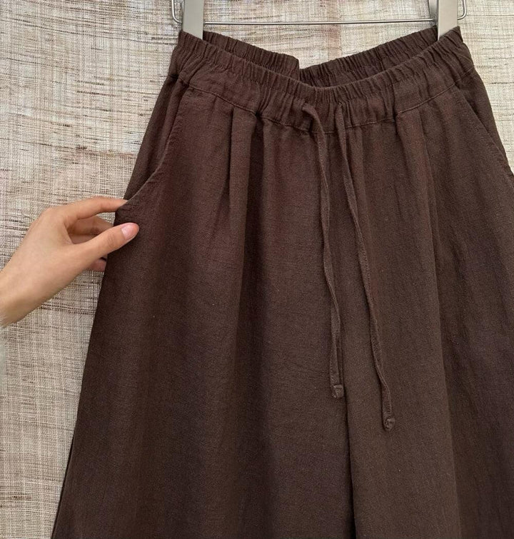 Zylira Women Dark Brown Trendy High- Waist Pants - ZYLIRA