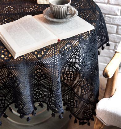 Home Decoration Tassel Table Cloth Simple Lace Table Clothes - ZYLIRA