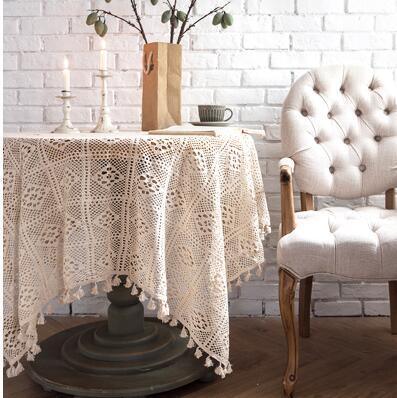 Home Decoration Tassel Table Cloth Simple Lace Table Clothes - ZYLIRA