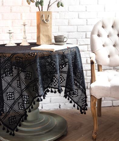 Home Decoration Tassel Table Cloth Simple Lace Table Clothes - ZYLIRA