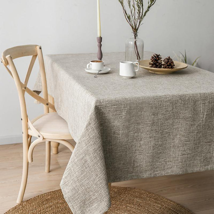 Japanese Style Living Room Accessories Cotton Linen Tablecloth - ZYLIRA