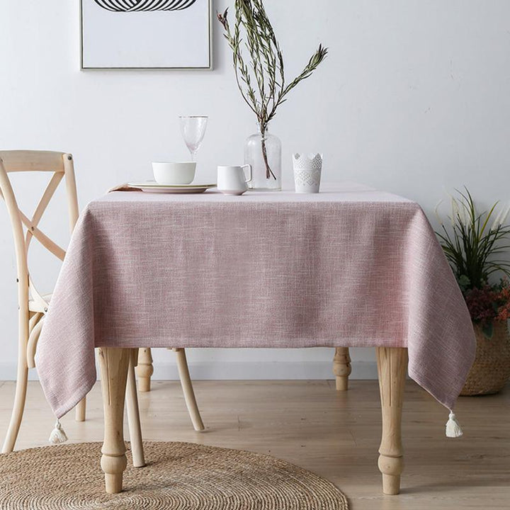 Japanese Style Living Room Accessories Cotton Linen Tablecloth - ZYLIRA