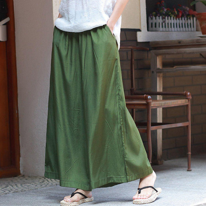 Lightweight Solid Wide Leg Pants - ZYLIRA