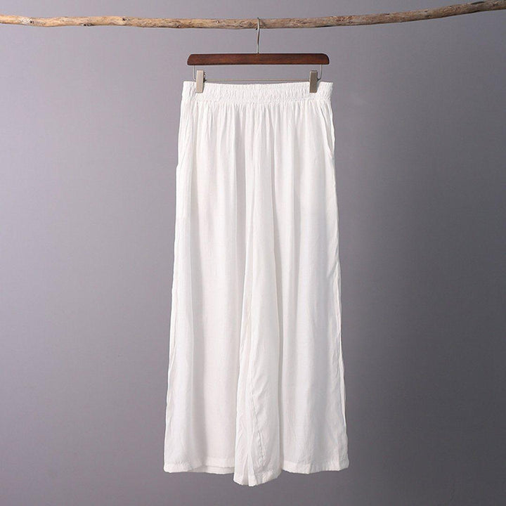 Lightweight Solid Wide Leg Pants - ZYLIRA